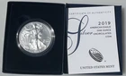 2019-W American Silver Eagle Burnished 1 oz .999 US Mint $1 Coin OGP Box & COA