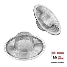 2pcs Heavy Duty Stainless Steel Slop Basket Filter Trap Top / 1" Mesh 2.75"