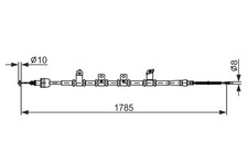 HANDBREMSSEIL SEILZUG FÜR HYUNDAI IX35 (LM, EL, ELH) - BOSCH 1 987 482 922