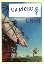 Russia QSL UA0CBD earth space station radio link 1972 Bud Fedor