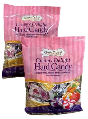 2pc Set 6oz per Bag COASTAL BAY CONFECTIONS Hard Candy Blackberry CREAMY DELIGHT