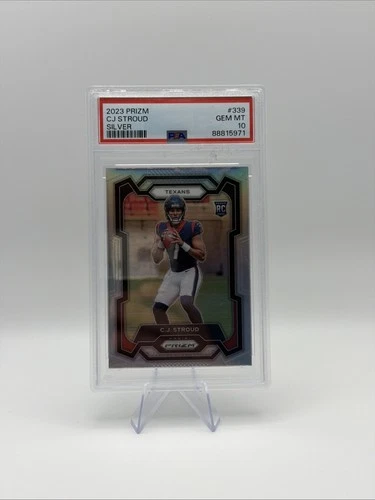 2023 PANINI PRIZM SILVER PRIZM #339 CJ STROUD ROOKIE RC PSA 10
