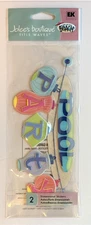 RARE Jolees Pool Party Title Paper Lantern Barbecue Swimming Scrapbook Stickers