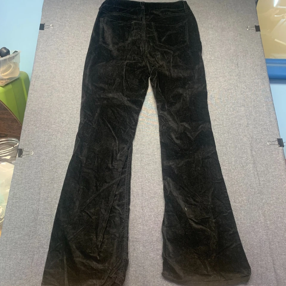 Pantalones para mujer Old Navy talla 10 negros acampanados tiro alto pana elásticos Y2K Foto 2 de 4