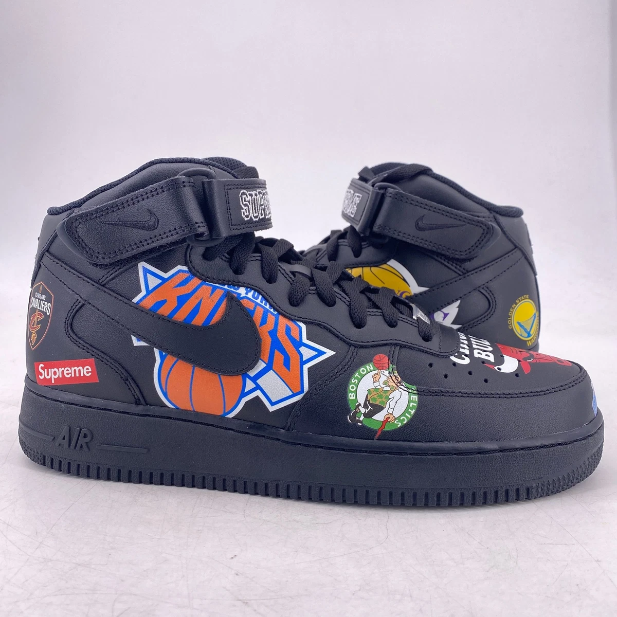 靴 NIKE Air Force 1 Mid '07 / Supreme /NBA Buy Supreme x NBA x Nike Air Force 1 Mid 07 'Black' - AQ8017 001