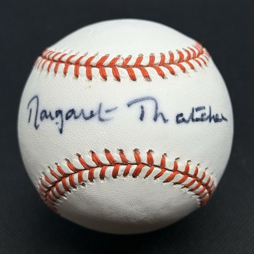 Margaret Thatcher Signed Baseball PSA/DNA COA Prime Minister United Kingdom UK C