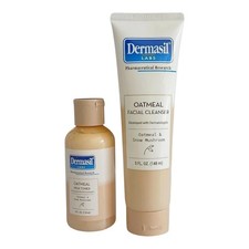 Dermasil Oatmeal Milk Toner 4oz and Oatmeal Facial Cleanser 5oz Set