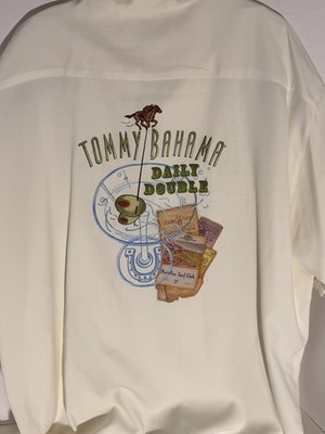 Tommy Bahama Daily Double Horse Martini XXL  100% Silk Embroidered Men's Shirt
