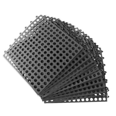 12 Pack 12'' x 12'' Interlocking Floor Tiles with Drain Holes Soft PVC Non Slip...