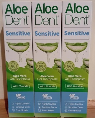 ALOE DENT SENSITIVE ALOE VERA TOOTHPASTE WITH FLUORIDE 100ML 6 TUBES BBE 11/2027