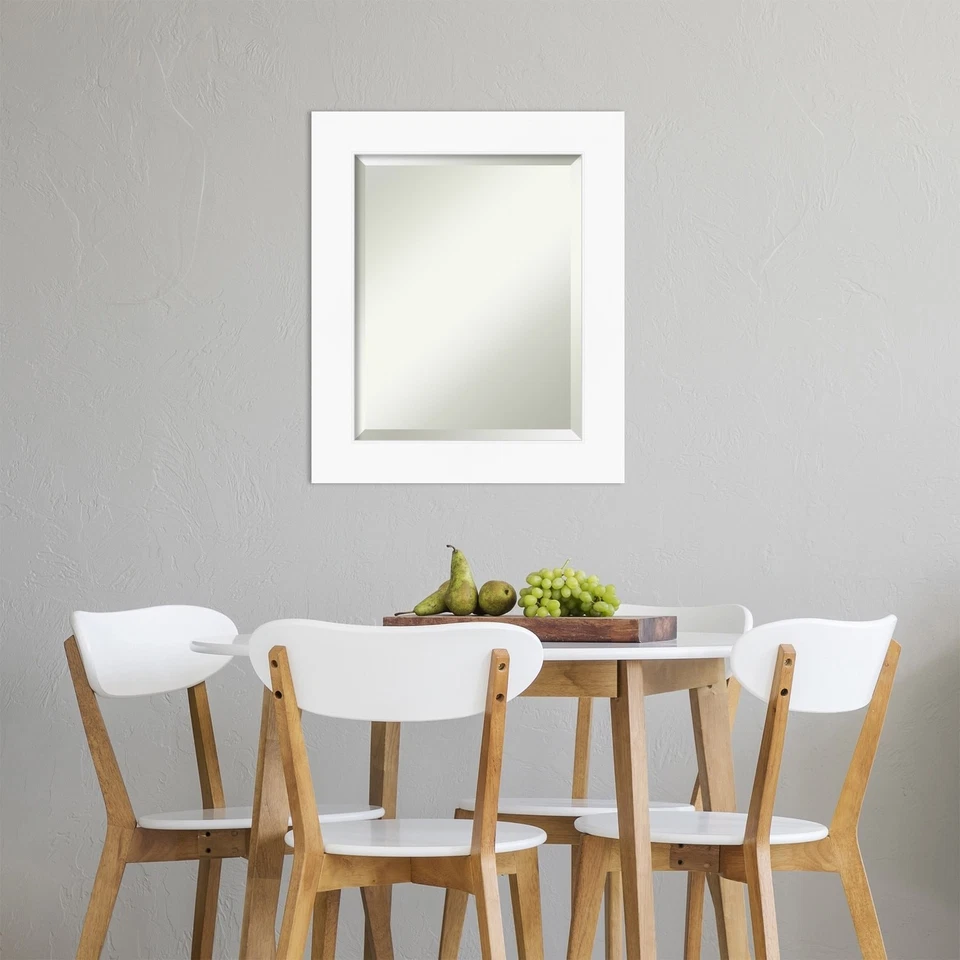 Espejo de pared biselado - Armario marco blanco - Armario blanco Foto 3 de 4