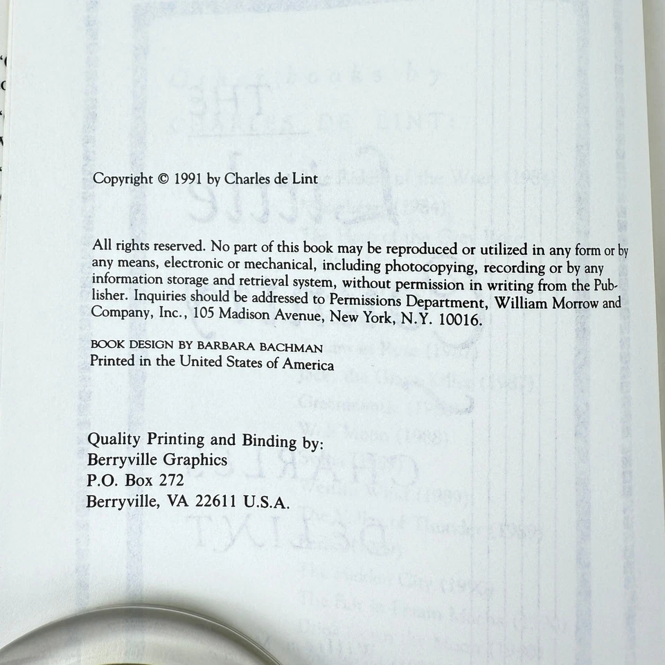 The Little Country by Charles de Lint 1992 BCE Hardcover Fantasy Novel Foto 4 de 4