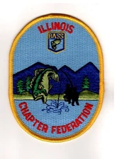 B.A.S.S. Bass Anglers Sportsman Society, Illinois Chapter Federation Patch