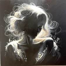 Original Acrylic Painting on Canvas Enchanted Woman Wall Decor