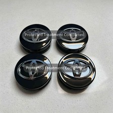 4pcs 62mm2.44in Black Wheel Center Caps For Toyota