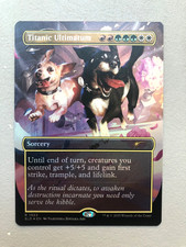 Mtg Magic Secret Card Lair Dogs Better Titanic Ultimatum FOIL Eng NM