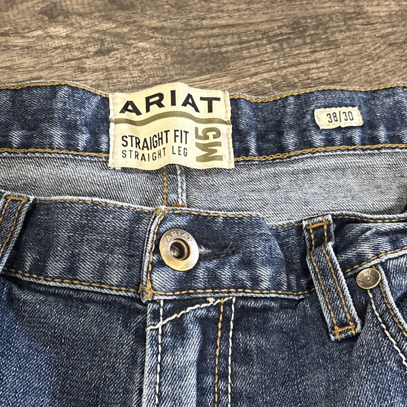 Ariat M5 Straight Fit Jeans Men’s 38x30 Western Denim Fits 38 X 29 - View 4