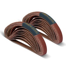 Sanding Belts 1/2 x 18 Inch 40 Pack 80 Grit Belt Sander Sandpaper
