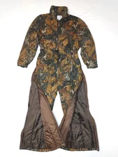 VINTAGE TROPHY CLUB MOSSY OAK FALL FOLIAGE CAMO INSULATED COVERALLS, MENS L