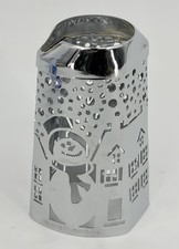 Bath and Body Works Soap Sleeve Holder Silver Snowman Winter Christmas