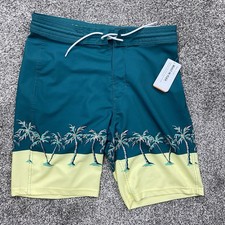 Old Navy Swim Trucks Men's 32 Hawaiian Colorful Blue Board Shorts
