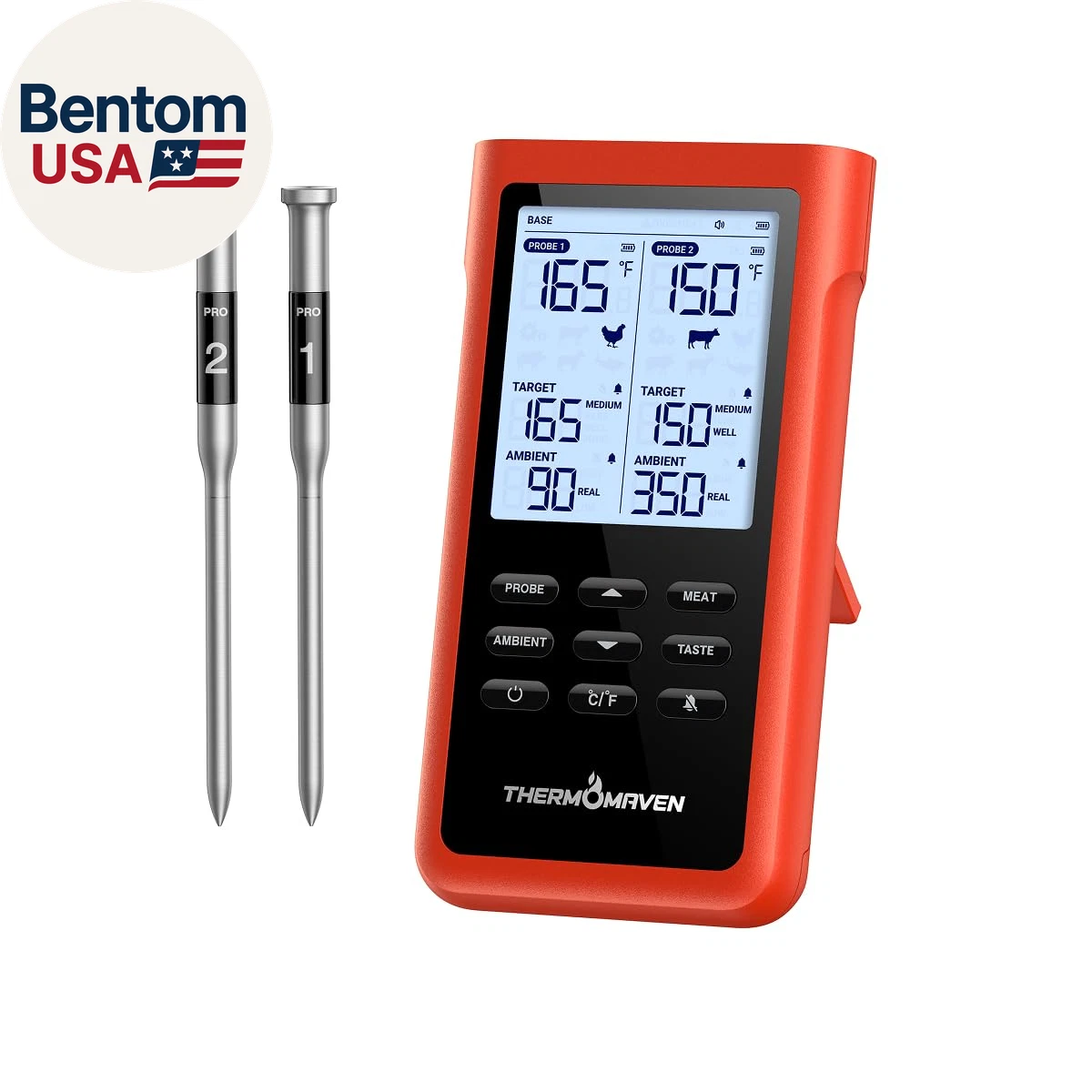 3000FT Smart Wireless Meat Thermometer, Sub-1G Long Range, 6 Sensors NIST Certif
Opens in a new wind
