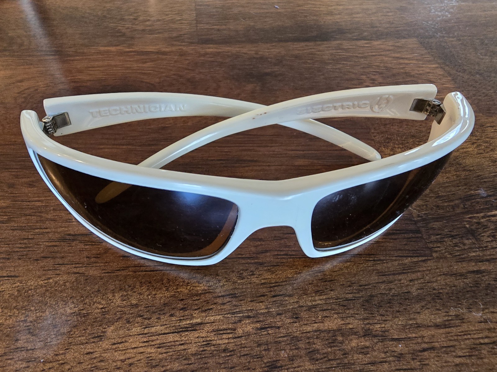 Electric Technician Sunglasses White Frames Vinta… - image 2