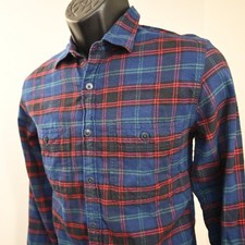 J.CREW Flannel Shirt Plaid Slim Fit Long Sleeve Button Up Mens Size Small
