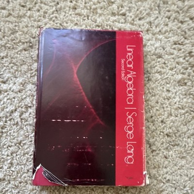 Serge Lang Linear Algebra 2nd Ed 1971 Hardcover English Addison-Wesley