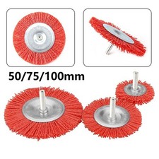Brand New Brush 50mm/70mm/100mm Nylon Red And Silver 6mm Shank Diameter