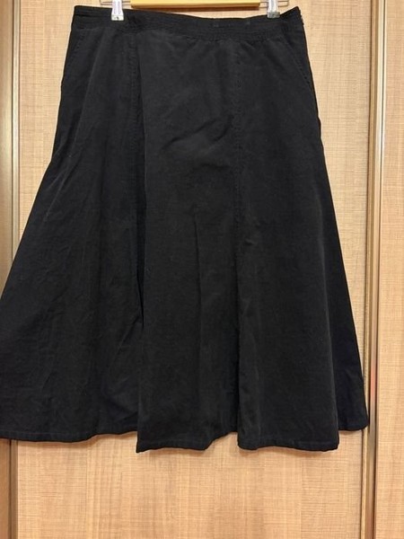 Women Laura Ashley Skirt Black Velvet 40