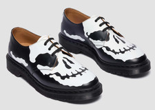 DR. MARTENS x SUPREME 42936001 SMOOTH 1461 SUPREME SKULL BLACK WHITE US7 men 
