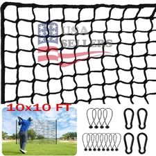 High Impact Golf Barrier Netting 10ft x 10ft Back Yard Sports Golf Practice Net