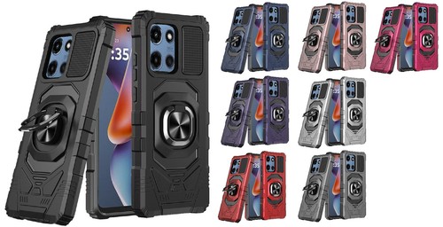 For Motorola Moto G 5G 2025 XT2513V Robotic Ring Hybrid Case Phone Cover - 第 1/35 張圖片