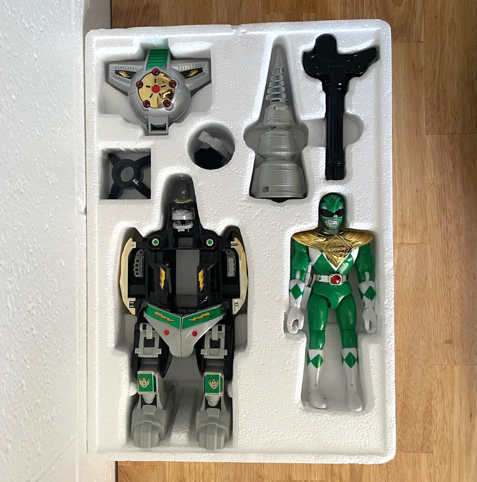 Vintage Bandai Mighty Morphin Power Rangers Dragonzord Boxed Open Complete, Sale - image 2 of 4