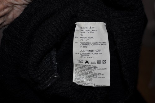DIESEL black Balloon Sleeve Sweater wool blend size M - Picture 14 of 14