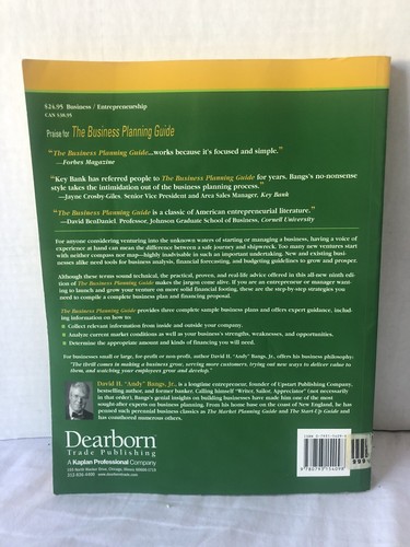 The Business Planning Guide. David H. Bangs, Jr. Ninth Edition. Fast Shipping - Picture 4 of 4