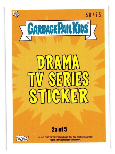 2016 GARBAGE PAIL KIDS SERIES 2 PRIME SLIME TRASHY TV PICK YOUR CARD BLOODY RED - Picture 253 of 323