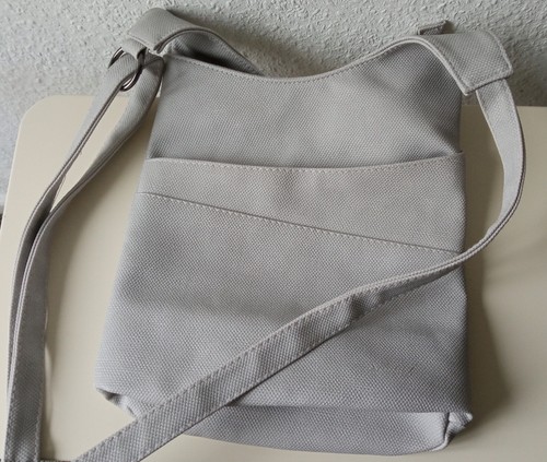 Tasche, Umhängetasche, Crossbag, Gina Benotti, Silberkind, Damen, hellgrau
