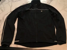 Souke Sports Cycling Jacket With Back Pockets Black Full Zip Up Jacket Size XL