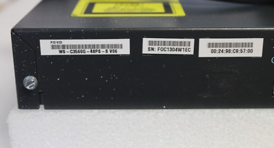 Cisco Catalyst WS-C3560G-48PS-S 48-Port Gigabit PoE Switch 15.0 