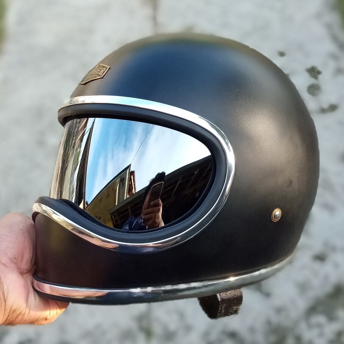 SALE! CUSTOM HELMET TALGON BLACK FOR CAFE RACER BOBBER CHOPPER