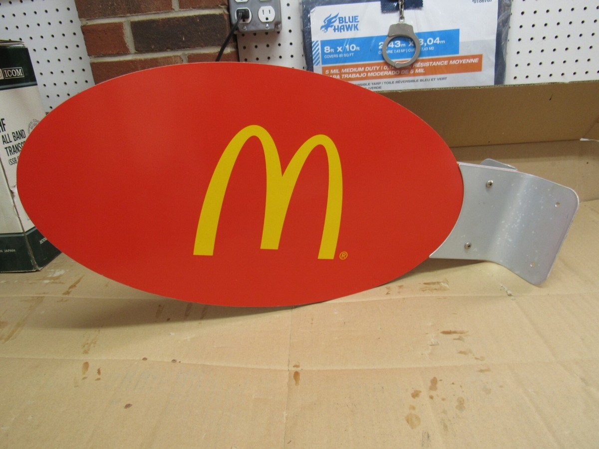 McDonald's 2 way double sided restaurant airport mall street sign