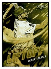 2021 Topps Fire We Have Liftoff Gold 16 Albert Pujols Los Angeles Dodgers card
