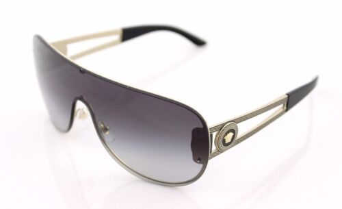 NEW Genuine VERSACE Rock Icons Pale Gold Shield Metal Sunglasses VE 2166 1252/8G - Picture 3 of 10
