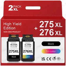 PG-275XL CL-276XL Black Color Ink Replacement for Canon PIXMA TR4720 TS3520 Lot