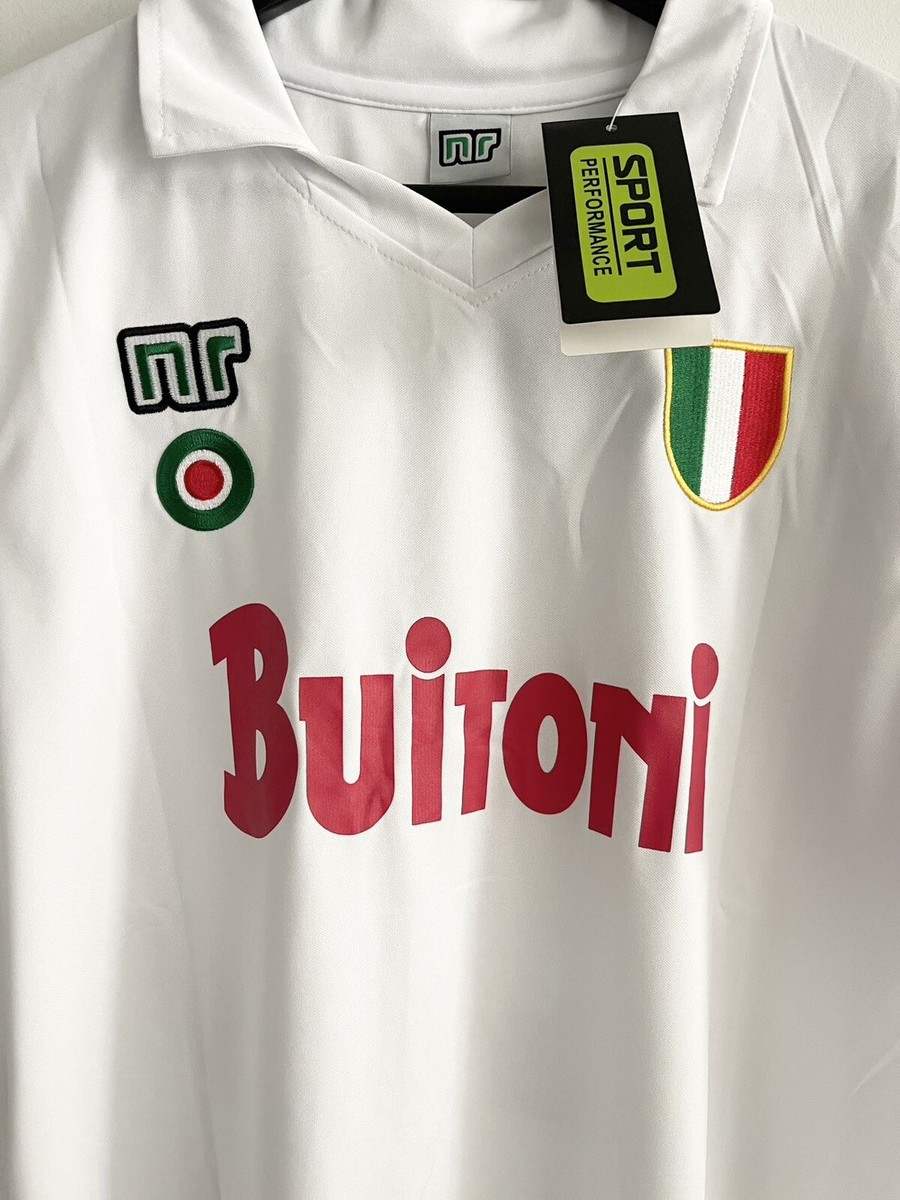 ウェア Napori No.10 MARADONA 87-88 NWT Napoli 87/88 Away White Retro Jersey “Maradona 10