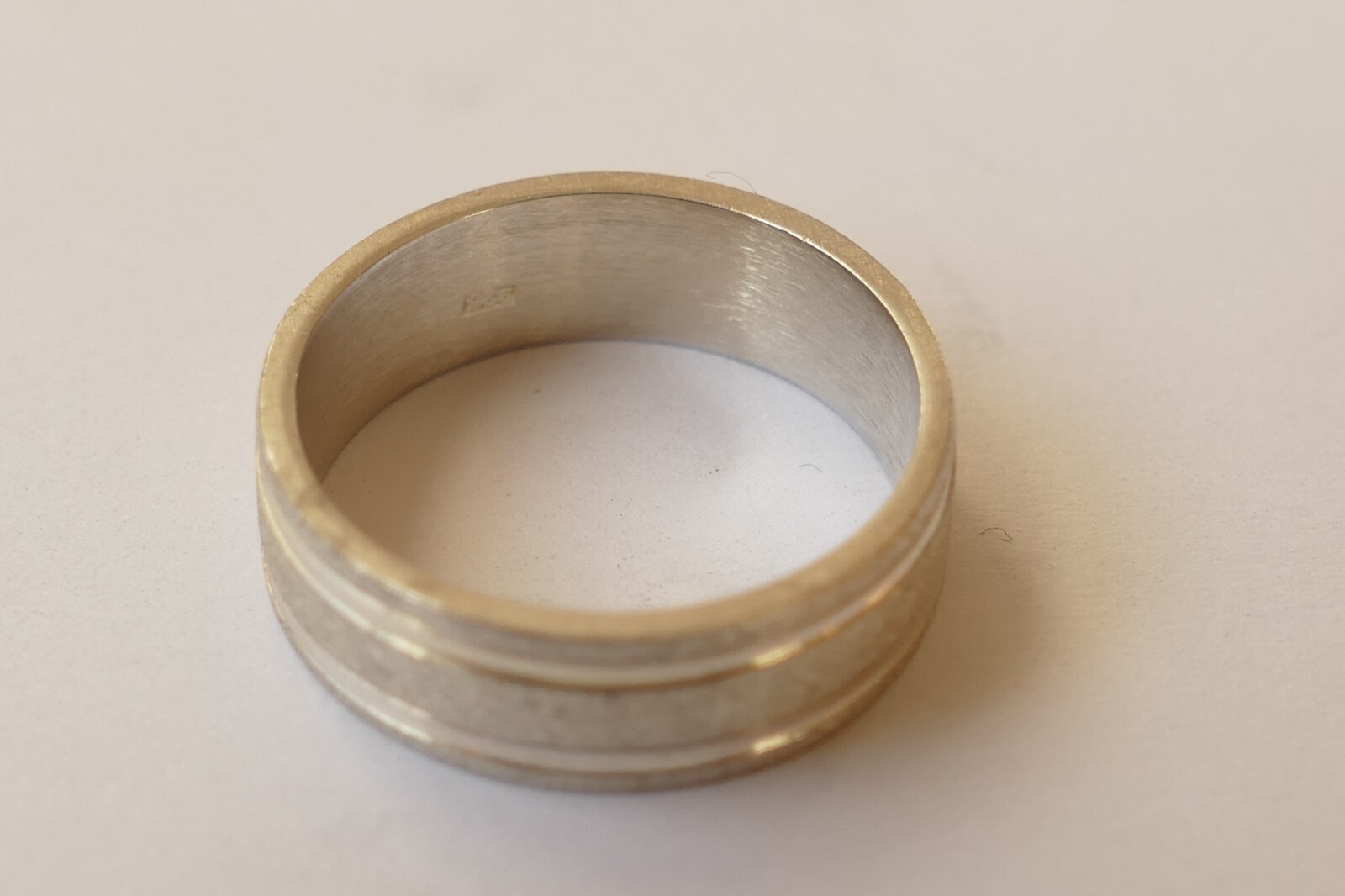 Ring 925 Silver Simple Timeless Solid Rail Vintag… - image 1