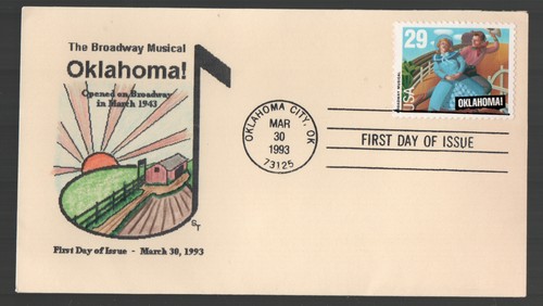 #2722 29c Oklahoma FDC NIce ST Hand Painted Cachet #10 of only 15 Made UA G5669