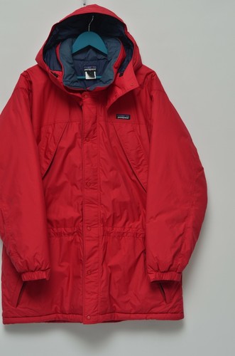 Patagonia Vintage Men's Red Nylon Full Zip Puffer Down Jacket Parka Size L - Picture 14 of 20